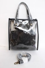画像2: axes femme POETIQUE / ローズワッペンＰＶＣバッグ  黒 Y-26-07-28-050-AX-BG-SZ-ZY (2)