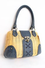 画像1: axes femme / レースアップラタンバッグ  コン Y-26-07-28-061-AX-BG-SZ-ZY (1)