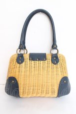 画像2: axes femme / レースアップラタンバッグ  コン Y-26-07-28-061-AX-BG-SZ-ZY (2)