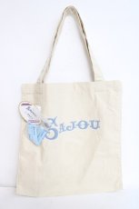 画像1: axes femme / リボン付sajouロゴトート  生成り Y-26-07-28-076-AX-BG-SZ-ZY (1)
