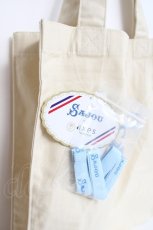 画像3: axes femme / リボン付sajouロゴトート  生成り Y-26-07-28-076-AX-BG-SZ-ZY (3)