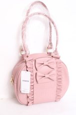 画像1: axes femme kawaii / ツインリボンラウンドバッグ  ピンク Y-26-07-28-013-AX-BG-SZ-ZY (1)