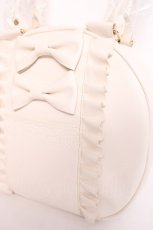 画像3: axes femme kawaii / ツインリボンラウンドバッグ  生成り Y-26-07-28-014-AX-BG-SZ-ZY (3)