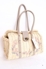 画像1: axes femme / 雑材ハンド刺繍バッグ  生成り Y-26-07-28-019-AX-BG-SZ-ZY (1)