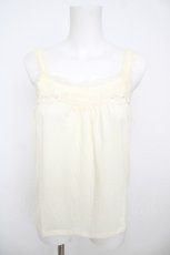 画像1: axes femme / モチーフレースキャミ M キナリ Y-26-07-29-047-AX-TO-SZ-ZY (1)
