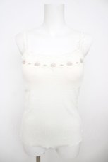 画像1: axes femme / パット付きレースキャミソール M 生成り Y-26-07-29-053-AX-TO-SZ-ZY (1)