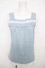 画像1: axes femme / シフォンバラ×パールタンク M サックス Y-26-07-29-057-AX-TO-SZ-ZY (1)