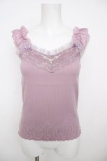 画像1: axes femme POETIQUE / ビジューデザインフリルキャミ M ラベンダー Y-26-07-29-060-AX-TO-SZ-ZY (1)