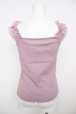 画像2: axes femme POETIQUE / ビジューデザインフリルキャミ M ラベンダー Y-26-07-29-060-AX-TO-SZ-ZY (2)