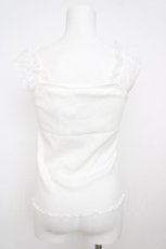 画像2: axes femme POETIQUE / ビジューデザインフリルキャミ M 生成り Y-26-07-29-062-AX-TO-SZ-ZY (2)