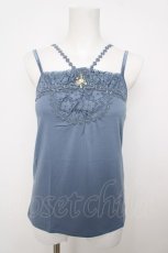 画像1: axes femme / サテン薔薇ホルターキャミ M ブルー Y-26-07-29-063-AX-TO-SZ-ZY (1)