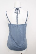 画像2: axes femme / サテン薔薇ホルターキャミ M ブルー Y-26-07-29-063-AX-TO-SZ-ZY (2)