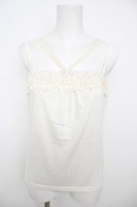 画像1: axes femme / 立体お花レースホルターキャミ M キナリ Y-26-07-29-070-AX-TO-SZ-ZY (1)