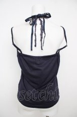 画像2: axes femme / 立体お花レースホルターキャミ M 紺 Y-26-07-29-071-AX-TO-SZ-ZY (2)