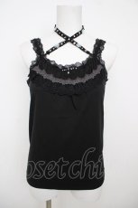 画像1: axes femme / ビジューストラップ付キャミ M 黒 Y-26-07-29-072-AX-TO-SZ-ZY (1)