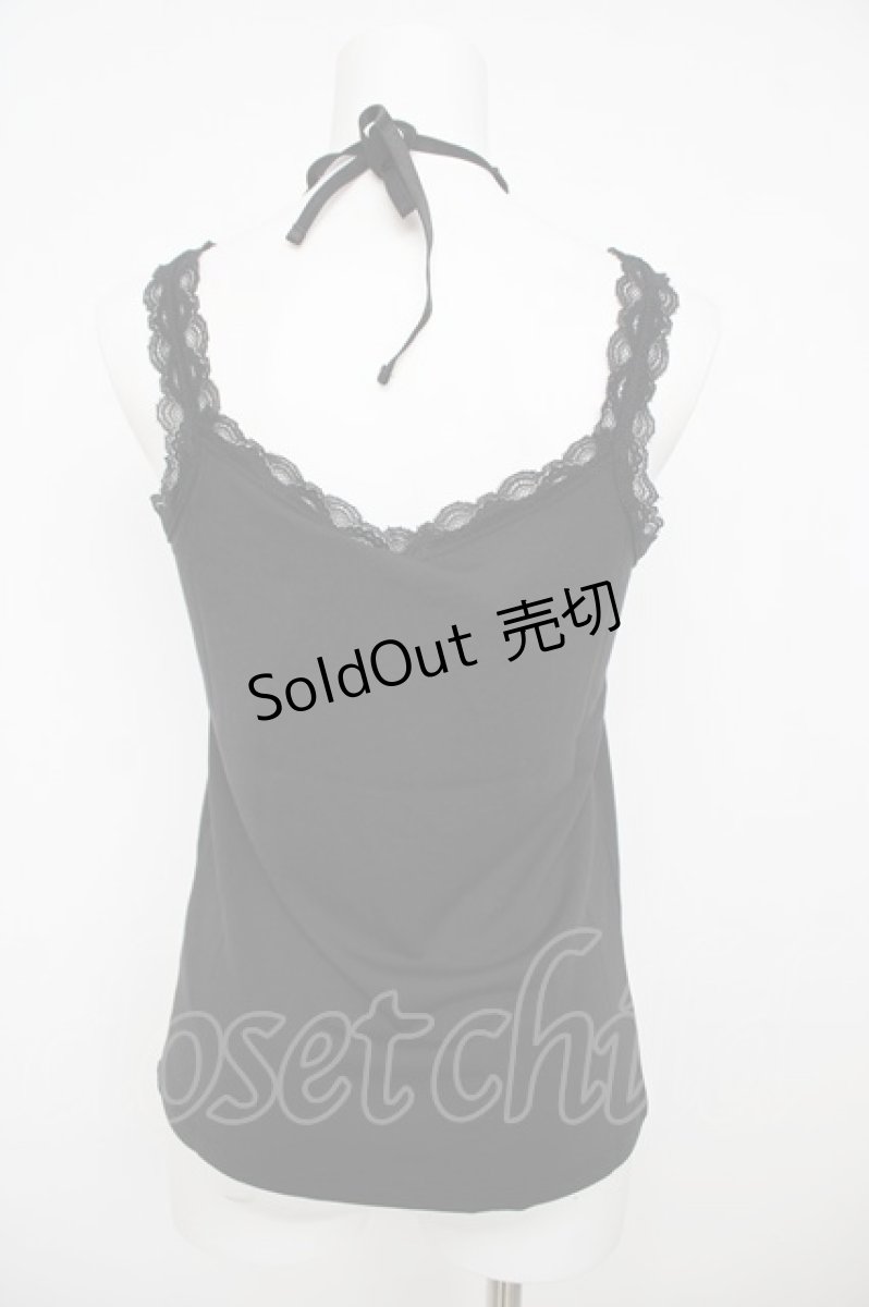 画像2: axes femme / ビジューストラップ付キャミ M 黒 Y-26-07-29-072-AX-TO-SZ-ZY (2)