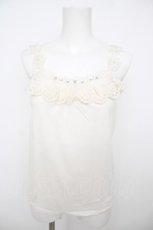 画像1: axes femme / お花ストラップキャミ M 生成り Y-26-07-29-074-AX-TO-SZ-ZY (1)