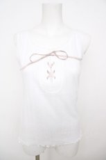 画像1: axes femme / フロントレースアップインナー M 白 Y-26-07-29-081-AX-TO-SZ-ZY (1)