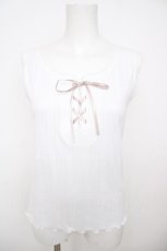 画像1: axes femme / フロントレースアップインナー M 白 Y-26-07-29-082-AX-TO-SZ-ZY (1)