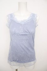 画像1: axes femme / クロス総レース2WAYタンク M ブルー Y-26-07-29-083-AX-TO-SZ-ZY (1)