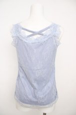画像2: axes femme / クロス総レース2WAYタンク M ブルー Y-26-07-29-083-AX-TO-SZ-ZY (2)