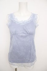 画像1: axes femme / クロス総レース2WAYタンク M ブルー Y-26-07-29-084-AX-TO-SZ-ZY (1)