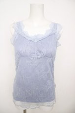 画像1: axes femme / クロス総レース2WAYタンク M ブルー Y-26-07-29-085-AX-TO-SZ-ZY (1)
