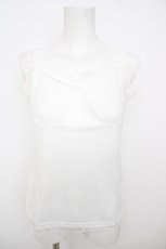 画像1: axes femme / クロス総レース2WAYタンク M 白 Y-26-07-29-088-AX-TO-SZ-ZY (1)