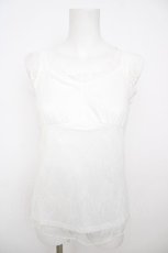 画像1: axes femme / クロス総レース2WAYタンク M 白 Y-26-07-29-089-AX-TO-SZ-ZY (1)