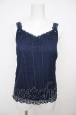 画像1: axes femme / 総レースキャミタンク M 紺 Y-26-07-29-097-AX-TO-SZ-ZY (1)
