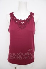 画像1: axes femme / 前後モチーフレースタンク M 濃ピンク Y-26-07-29-010-AX-TO-SZ-ZY (1)