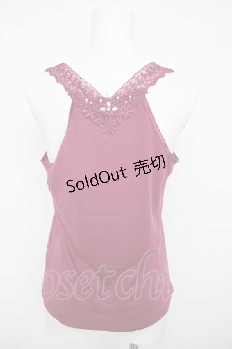 画像2: axes femme / 前後モチーフレースタンク M 濃ピンク Y-26-07-29-010-AX-TO-SZ-ZS (2)