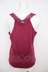 画像2: axes femme / 前後モチーフレースタンク M 濃ピンク Y-26-07-29-010-AX-TO-SZ-ZY (2)