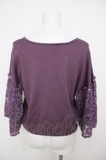 画像2: axes femme / 2WAYフレア袖ニットプルオーバー M パープル Y-26-07-29-114-AX-TO-SZ-ZY (2)