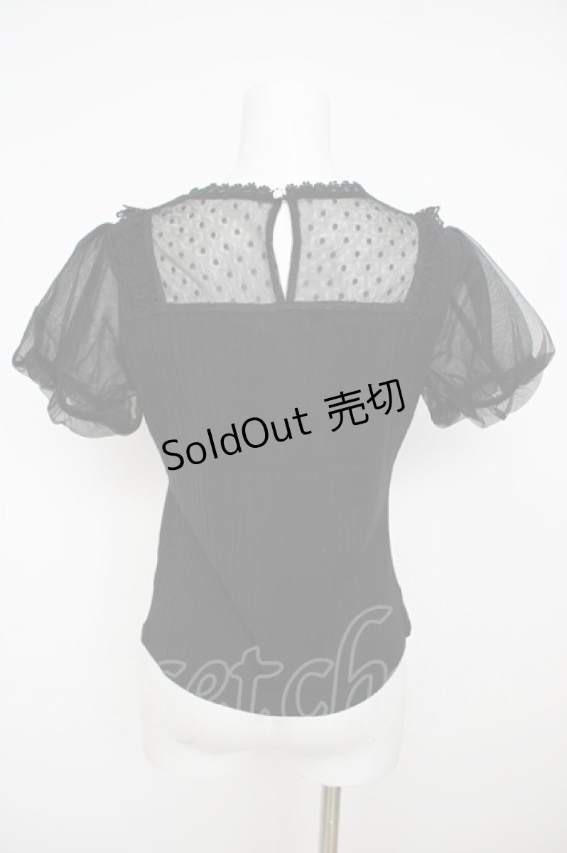 画像2: axes femme POETIQUE / 蝶刺繍カットプルオーバー M クロ Y-26-07-29-124-AX-TO-SZ-ZY (2)