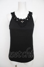 画像1: axes femme / 前後モチーフレースタンク M 黒 Y-26-07-29-013-AX-TO-SZ-ZY (1)