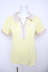 画像1: axes femme / 刺繍入り衿付ポロ M イエロー Y-26-07-29-128-AX-TO-SZ-ZY (1)