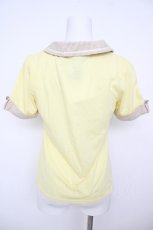 画像2: axes femme / 刺繍入り衿付ポロ M イエロー Y-26-07-29-128-AX-TO-SZ-ZY (2)