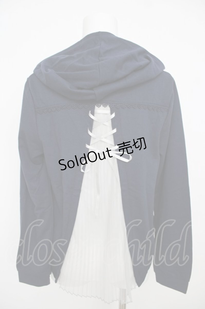 画像2: axes femme / バックシャンパーカー M 紺 Y-26-07-29-132-AX-TO-SZ-ZI (2)