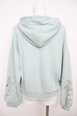 画像2: axes femme / 袖花刺繍ショートパーカー M ミント Y-26-07-29-134-AX-TO-SZ-ZY (2)