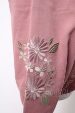 画像3: axes femme / 袖お花刺繍パーカー M ピンク Y-26-07-29-140-AX-TO-SZ-ZY (3)