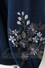 画像3: axes femme / 袖お花刺繍パーカー M 紺 Y-26-07-29-141-AX-TO-SZ-ZY (3)