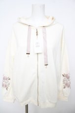 画像1: axes femme / 袖お花刺繍パーカー M 生成り Y-26-07-29-142-AX-TO-SZ-ZY (1)