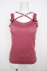 画像1: axes femme / バラクロスストラップキャミ M 濃ピンク Y-26-07-29-015-AX-TO-SZ-ZY (1)