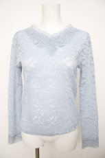 画像1: axes femme / 総レースプルオーバー M サックス Y-26-07-29-150-AX-TO-SZ-ZY (1)