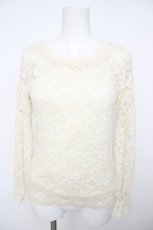 画像1: axes femme / キャミ付総レースプルオーバー M キナリ Y-26-07-29-157-AX-TO-SZ-ZY (1)