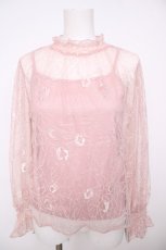 画像1: axes femme / インナーキャミ付き総レースプルオーバー M アワピンク Y-26-07-29-158-AX-TO-SZ-ZY (1)