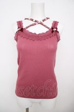 画像1: axes femme / バラクロスストラップキャミ M 濃ピンク Y-26-07-29-016-AX-TO-SZ-ZY (1)