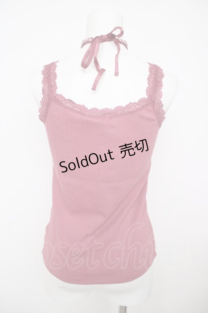 画像2: axes femme / バラクロスストラップキャミ M 濃ピンク Y-26-07-29-016-AX-TO-SZ-ZY (2)