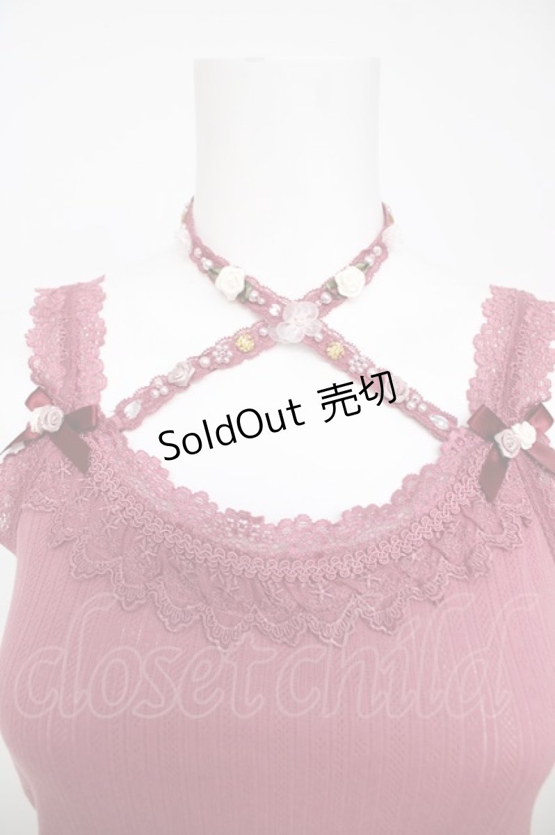 画像3: axes femme / バラクロスストラップキャミ M 濃ピンク Y-26-07-29-016-AX-TO-SZ-ZY (3)